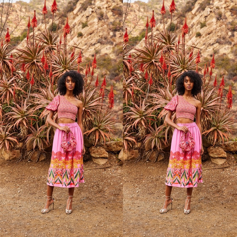 New Anthropologie x Roopa Pemmaraju Embroidered Midi Skirt - Picture 2 of 9